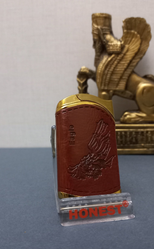 فندک گازی اتمی طرح عقاب روکش چرم
