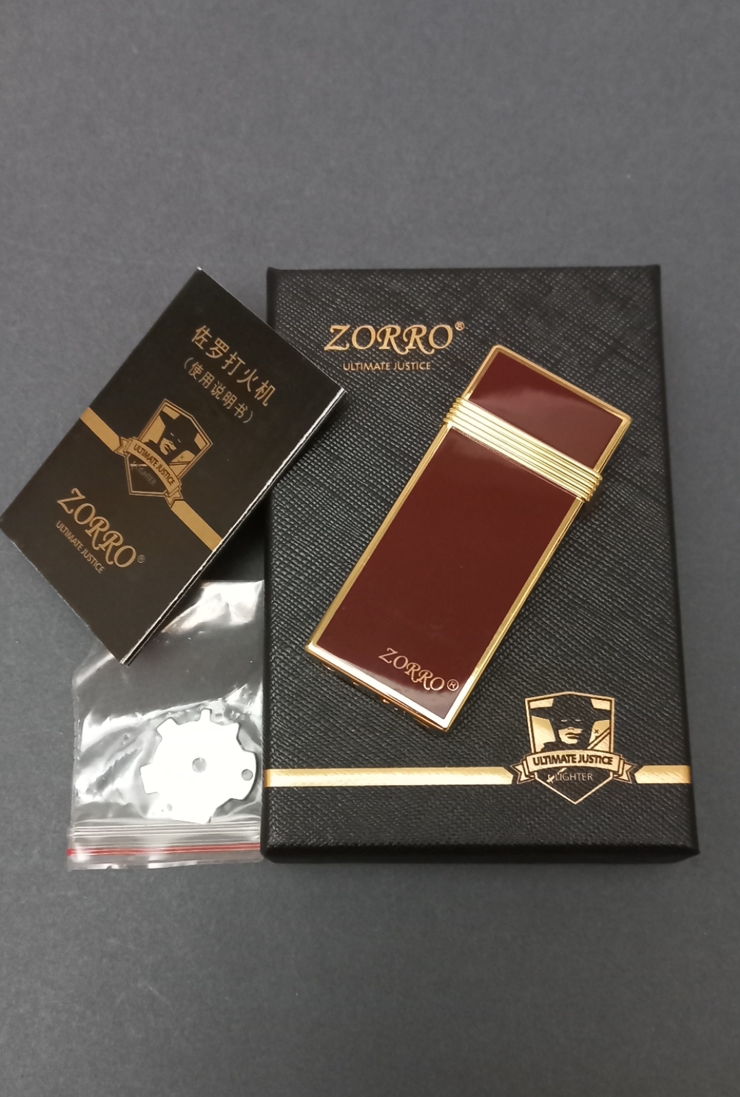 فندک گازی مخزن فلز برند زورو ZORRO